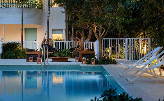 pool at night