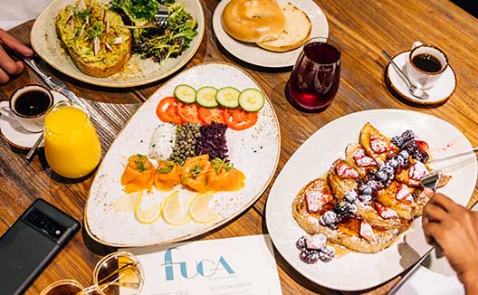 Food assortment at La Fuga